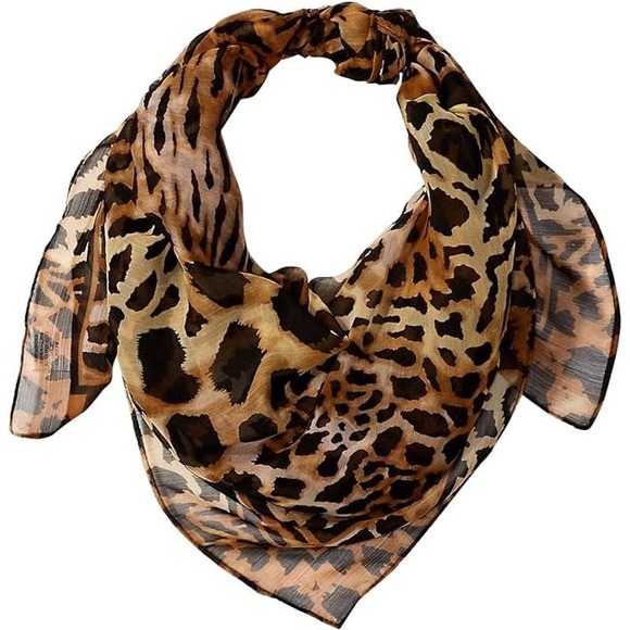 Collection XIIX Leopard Print 42" Square Scarf #SF012 - Picture 2 of 4
